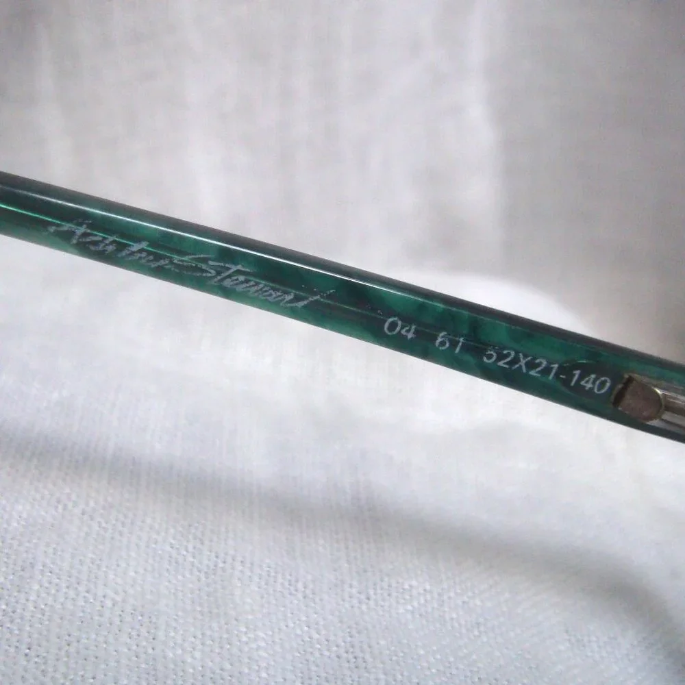 Vintage Ashley Stewart Green Tortoiseshell Half-frame Readers Eyewear